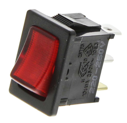 RS Pro Illuminated SPST, On-Off Rocker Switch Panel