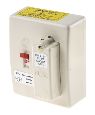 RS/104 | Wylex 45A Fuse Switch Disconnector, 240 V | Wylex wylex fuse box bs number 