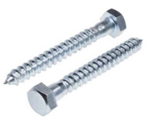 M6 / 6mm HEX HEXAGON HEAD WOOD SCREW COACH SCREWS BOLTS ZINC PLATED ALL  LENGTH