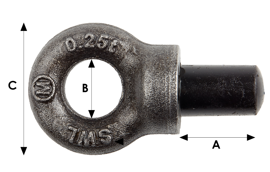 Eye Bolt Size Measurements Diagram