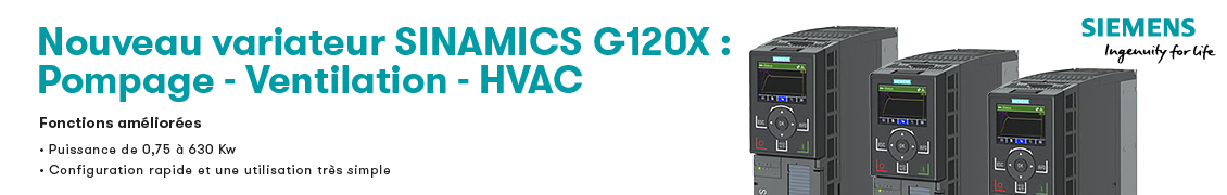 variateur SINAMICS G120X : Pompage - Ventilation - HVAC