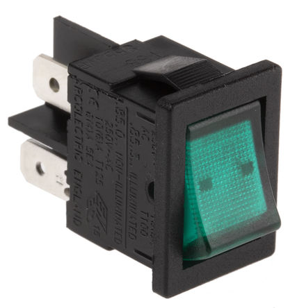 H8553VBNAB | Illuminated DPST Rocker Switch, On-Off, 15 A@ 250 V ac 19 ...