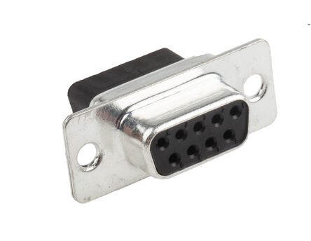 RS Pro Straight Crimp D-Sub Connector Housing, Socket, 9 Way