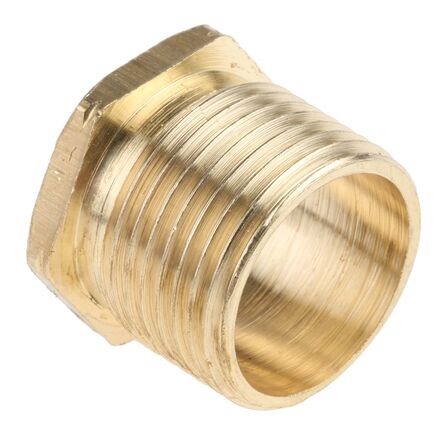 RS Pro Male Bush Cable Conduit Fitting, Brass 20mm nominal size M20