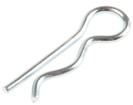 Bright Zinc Plated Steel Retaining Clip, 1/4in Diameter