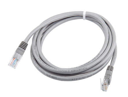 2m U/UTP Crossover, Cat5e Ethernet Cable Assembly Grey