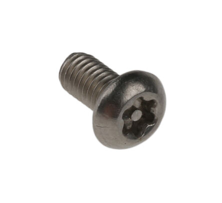 Plain Button Stainless Steel Tamper Proof Security Screw, M3 x 6mm