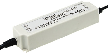 Mean Well LPF-40-15, Constant Voltage LED Driver 40.08W 15V dc 2.67A